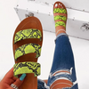 Women Snake Pattern Flats Slippers Shoes