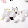 5pairs/Set Kids Cute Cartoon Striped Comfortable Breathable Elasticity Socks