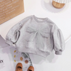 Kids Toddler Girls Fashion Cute Bow Pullover Long Sleeve Sweatshirt