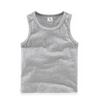 Kids Basic Round Neck Sleeveless Solid Color Casual Vest T-Shirt