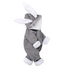 Kids Baby Boys Girls Autumn Winter Casual Cute Solid Color Stripe Rabbit Ears Fleece Long Sleeve Hooded Jumpsuit