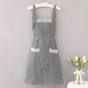 Thickened Cotton Home Kitchen Double-Layer Waterproof Grid Patter Apron