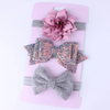 3pcs/Set Girls Cute Flower Bow Sequin Design Elastic Headband