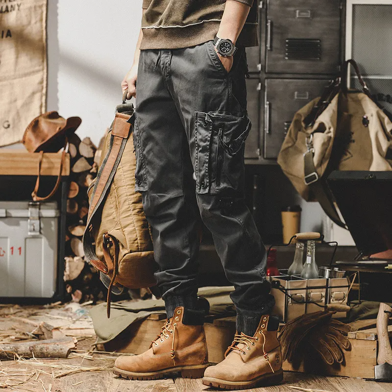 Men Fashion Loose Casual Straight Cargo Pants