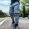 Men Fashion Casual Solid Color Cargo Straight Pants