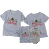 Fashion Simple Letter Christmas Tree Print Round Neck Short Sleeve Parent-Child T-Shirt