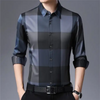 Men Color Blocking Long Sleeve Single-Breasted Shirt