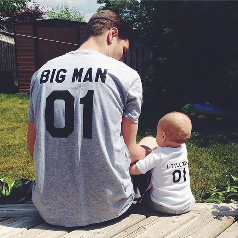 Big Little Men 01 Parent-Child Casual Casual Round Neck Loose Top