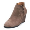 Suede Upper Wedge Heel Short Boots