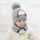 (Buy 1 Get 1)  Kids Unisex Autumn Winter Fashion Casual Cute Solid Color Cartoon Penguin Hat Scarf Two Set