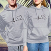 Couple Fashion Color Blocking Printed Long Sleeve Hoodie