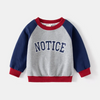 Children Kids Toddlers Fashion Boys Long Sleeve Letter Print Pullover Casual Sweatshirt