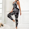 Women Fashion Tie-Dye Yoga Sports Jumpsuits