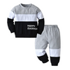 Kids Baby Boys Autumn Winter Fashion Casual Color Matching Letter Sweatshirts Long Sleeve Trousers Set