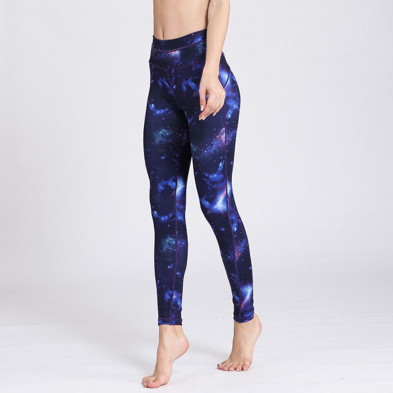 Women Casual High Waist Floral Printed Yoga Leggings