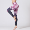 Women Casual High Waist Floral Printed Quick Drying Yoga Leggings