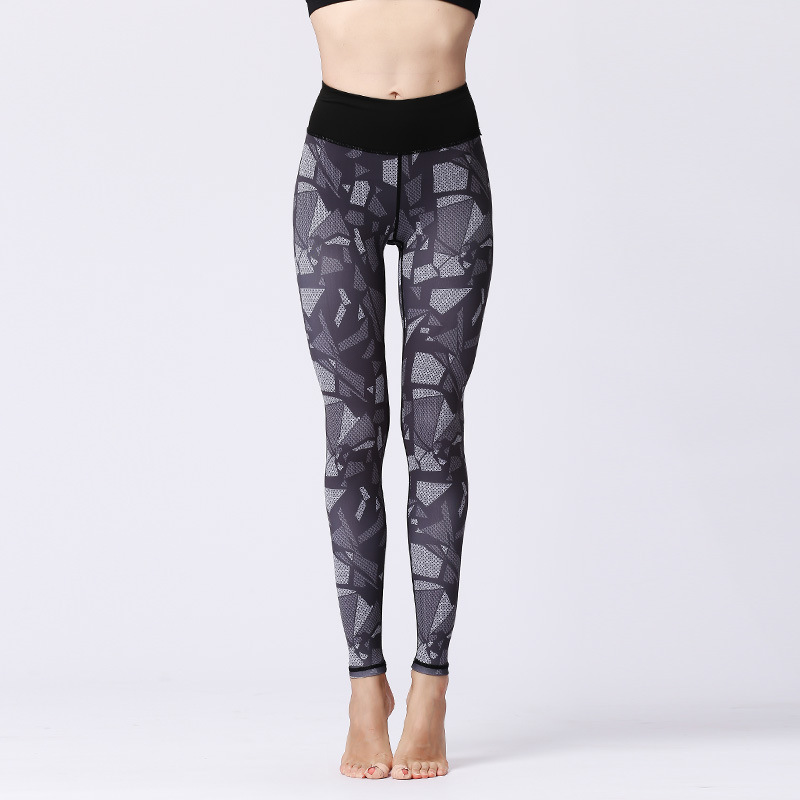 Women Casual High Waist Floral Printed Yoga Leggings