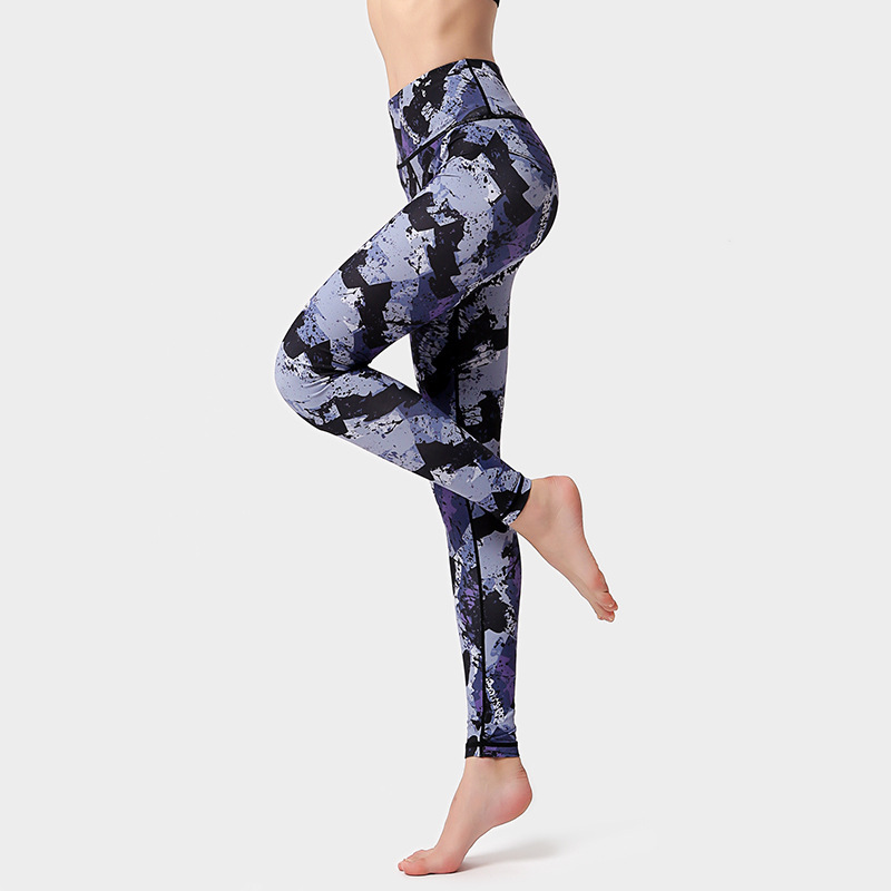 Women Elegant High Waist Floral Printed Yoga Leggings