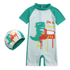 Children Kids Baby Fashion Girls Boys Short Sleeve Cartoon Print Swimsuit