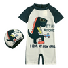 Children Kids Baby Fashion Girls Boys Short Sleeve Cartoon Print Swimsuit