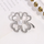 (Buy 1 Get 2) Women Fashion Rhinestone Hollow Imitation Pearl Four-Leaf Clover Metal Brooches