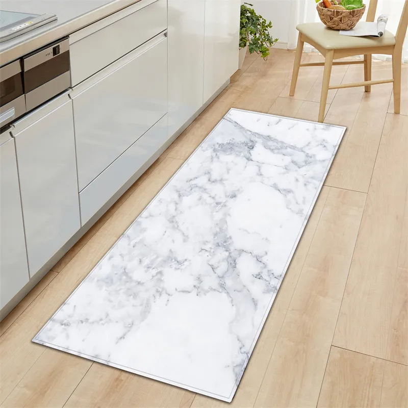 Fashion Marble Pattern Non-Slip Absorbent Wear-Resistant Carpet