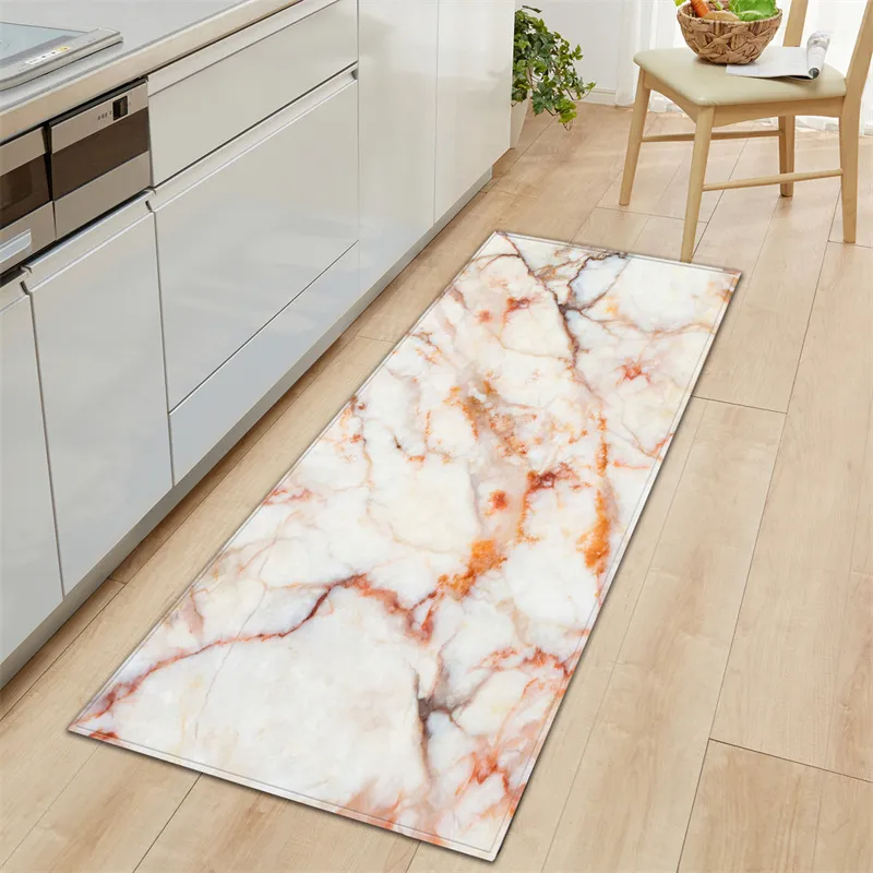 Fashion Marble Pattern Non-Slip Absorbent Wear-Resistant Carpet