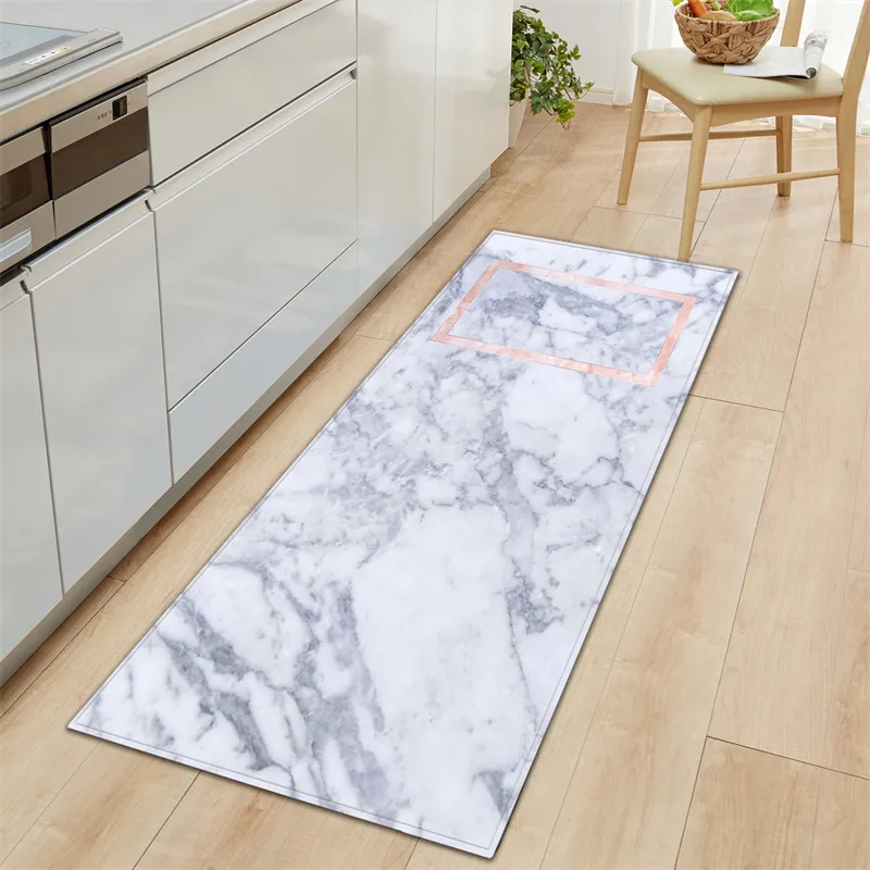 Fashion Marble Pattern Non-Slip Absorbent Wear-Resistant Carpet