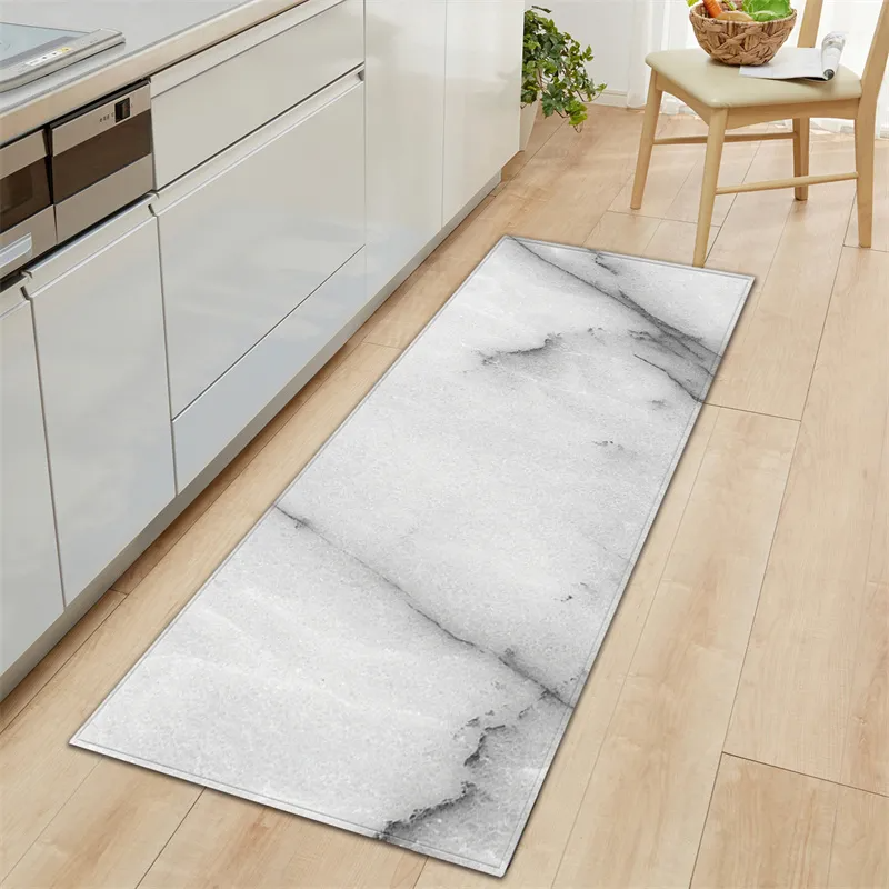 Fashion Marble Pattern Non-Slip Absorbent Wear-Resistant Carpet