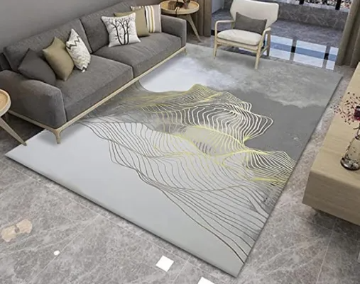 Abstract Ink Smudged Line Carpet Living Room Floor Decoration Mat