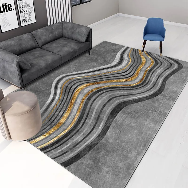 Abstract Ink Smudged Line Carpet Living Room Floor Decoration Mat