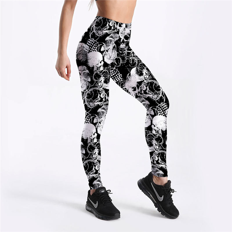 Women Halloween Fashion Cartoon Print Breathable Leggings