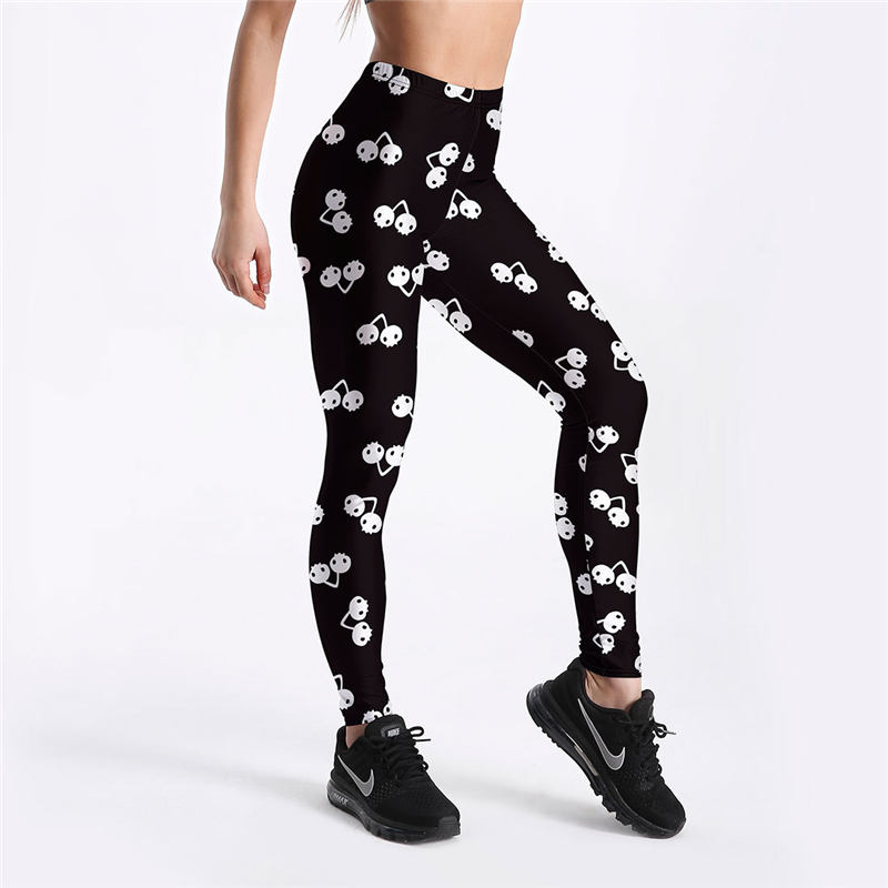 Women Halloween Fashion Cartoon Print Breathable Leggings