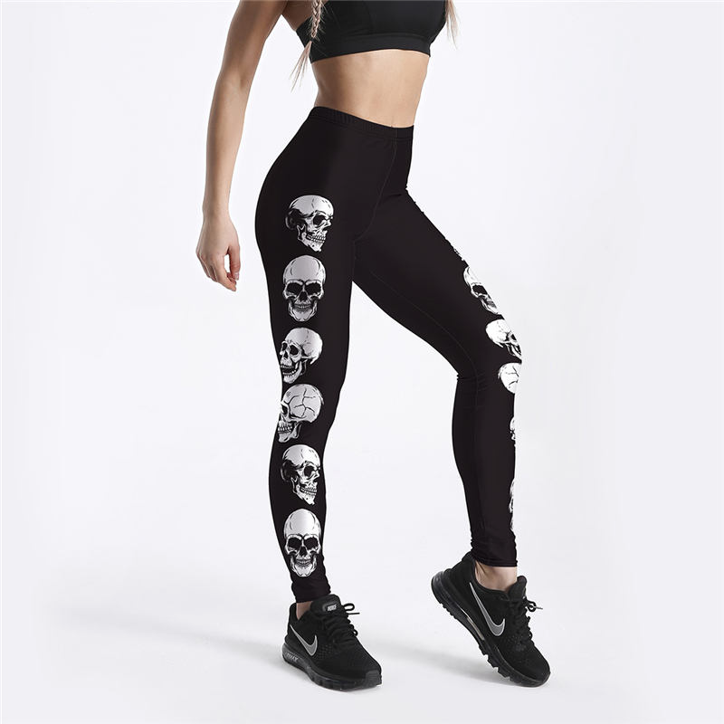 Women Halloween Fashion Cartoon Print Breathable Leggings