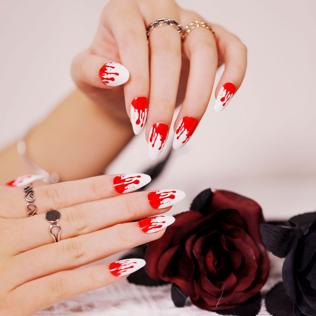 Halloween Women Cartoon Funny Skull Wearable False Nails