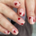 ( Buy 1 Get 2 ) Valentine Day Women Fashion White Polka Dot Red Love Wearable False Nails