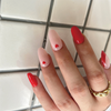 Buy 1 Get 2 )Valentine Day Women Fashion Red Edge Love Wearable False Nails