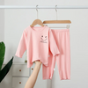 Kids Basic Round Neck Long Sleeve Breathable Loose Home Clothing