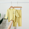 Kids Basic Round Neck Long Sleeve Breathable Loose Home Clothing