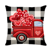 (Buy 1 Get 2) Linen Print Santa'S Love Car Home Pillowcase