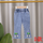 Children Kids Baby Fashion Girls Casual Basic Flower Thin Denim Pants
