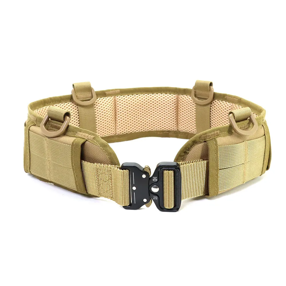 Men Fashion Casual Outdoor Color Block Metal Buckle Tactical Woven Nylon Belt