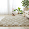 Simple Tie-Dyed Long Plush Thickened Home Round Carpet
