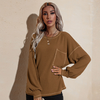 Women Causal Solid Color Sweatshirt