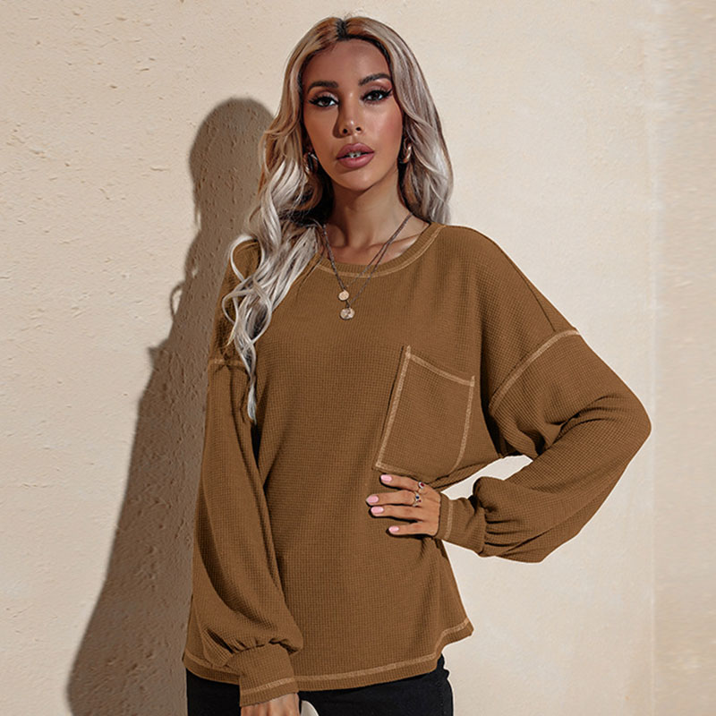 Women Causal Solid Color Sweatshirt