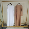 Ramadan /Eid Women Casual Solid Color Long Sleeve Dress Two-Piece Set