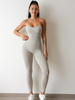 Women Fashion Sexy Solid Color Sling Sports Yoga Tight Jumpsuits