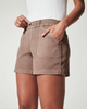 Women Fashion Casual Solid Color Stretch Shorts