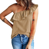 Women'S Fashion Ruffled One Shoulder Shirt