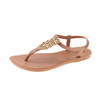 Women Casual Boho Round Toe Flat Thong Sandals